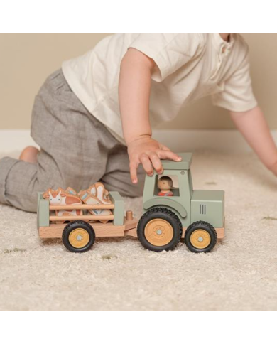 LITTLE DUTCH - Tracteur et sa remorque en bois