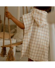 ATELIER WAGRAM - Poncho gaze - Carreaux