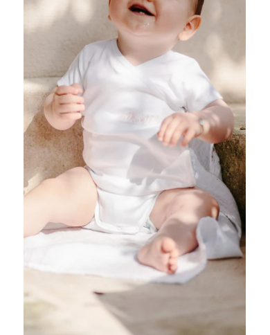 YOU&Milk - Body blanc- Manches courtes - MILK WITH LOVE