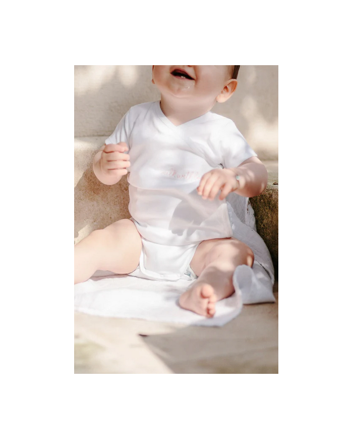 YOU&Milk - Body blanc- Manches courtes - MILK WITH LOVE