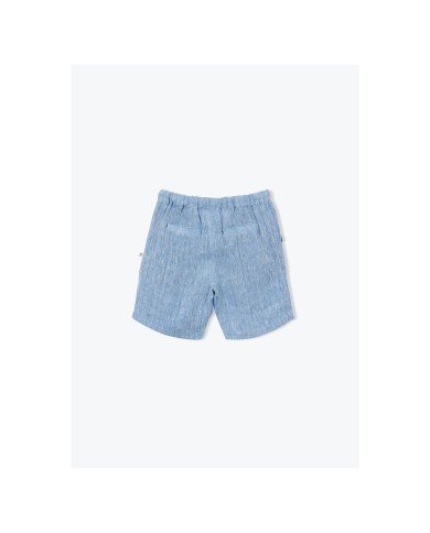 ARSENE ET LES PIPELETTES - Short bleu en lin - Fiorenzo