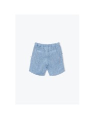 ARSENE ET LES PIPELETTES - Short bleu en lin - Fiorenzo
