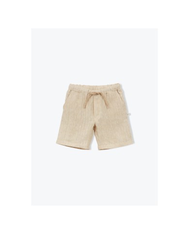 ARSENE ET LES PIPELETTES - Short beige en lin - Fiorenzo