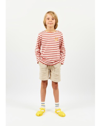 ARSENE ET LES PIPELETTES - Short beige en lin - Fiorenzo