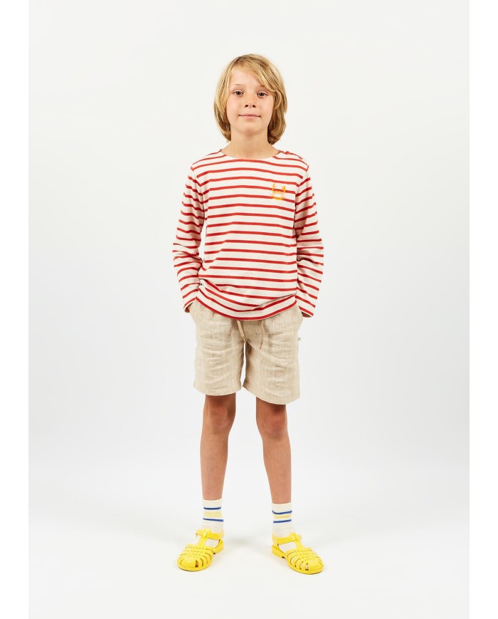 ARSENE ET LES PIPELETTES - Short beige en lin - Fiorenzo