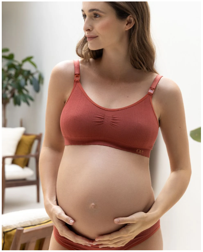 CACHE COEUR - Brassière de grossesse et allaitement Terracotta - ZOE