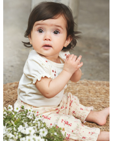 copy of EN FANT - T-shirt blanc à volants - Egret