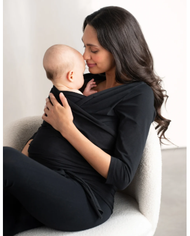 SERAPHINE - Top peau à peau à manches - WINIFRID - Noir