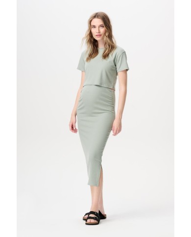 NOPPIES - T-shirt de grossesse et allaitement - LELA - Green iceberg NOPPIES - T-shirt de grossesse et allaitement - LELA - Green iceberg