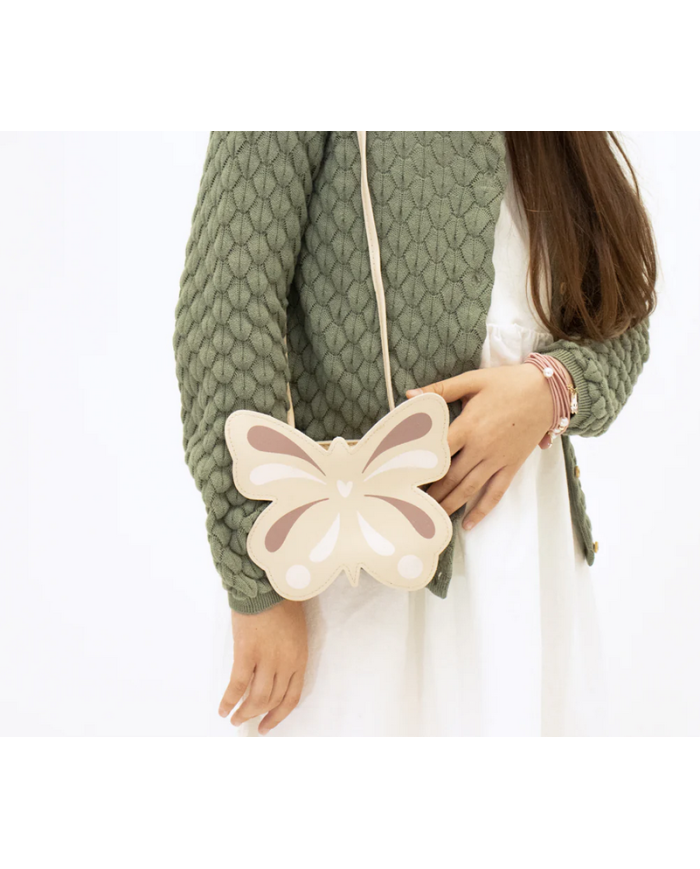 YUKO B. - Sac en bandoulière enfant - MEILIN - Papillon beige YUKO B. - Sac en bandoulière enfant - MEILIN - Papillon beige