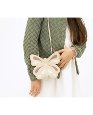 YUKO B. - Sac en bandoulière enfant - MEILIN - Papillon beige YUKO B. - Sac en bandoulière enfant - MEILIN - Papillon beige