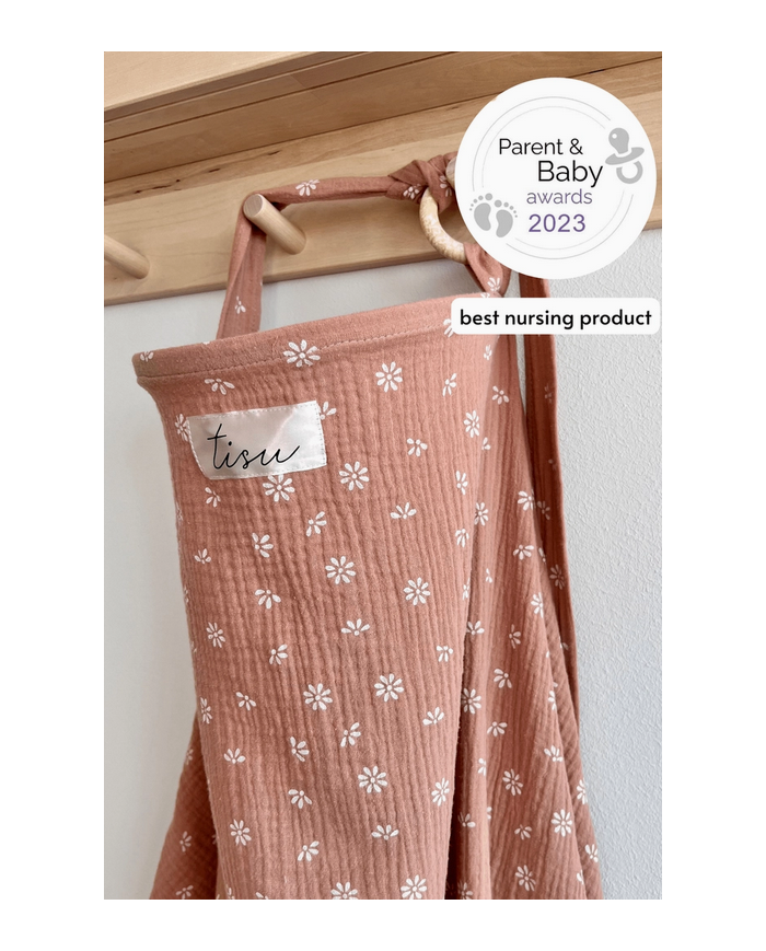 copy of TISU - cape d'allaitement - gris clair/pois gold