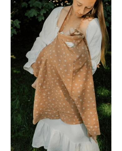 TISU - Cape d'allaitement - Caramel/daisy