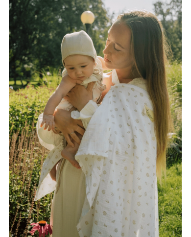 TISU - Cape d'allaitement - Cream/daisy