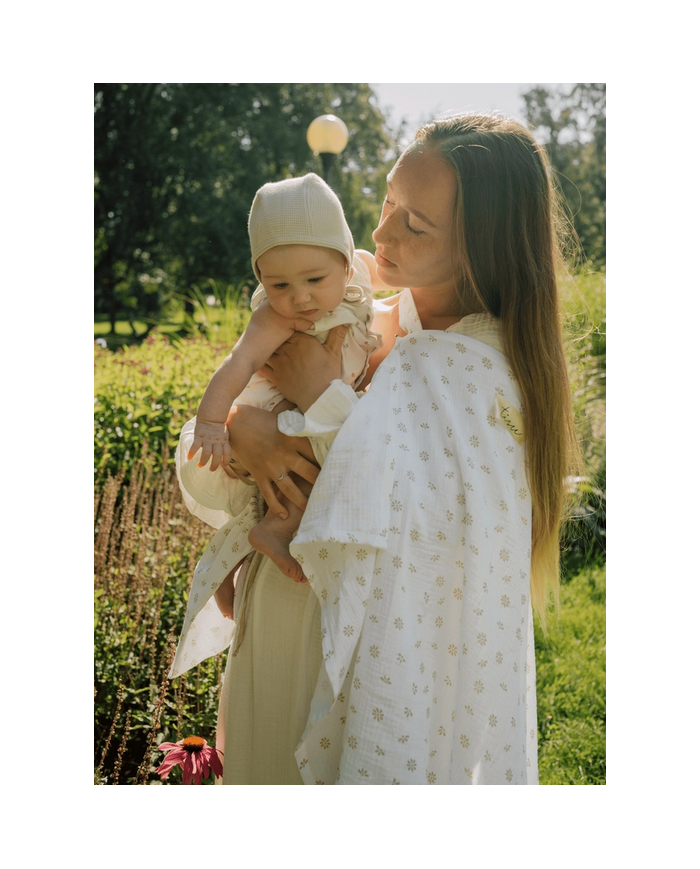 copy of TISU - cape d'allaitement - gris clair/pois gold