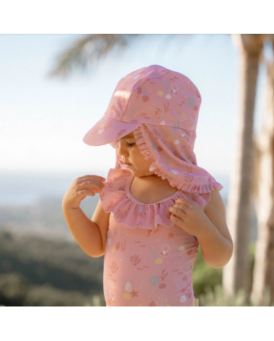 LITTLE DUTCH - Chapeau de bain - Océan Rose