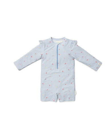 LITTLE DUTCH - Combinaison anti-UV - Fleurs ensoleillées bleues