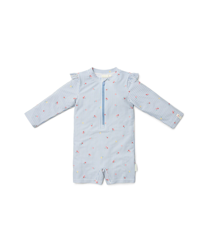 LITTLE DUTCH - Combinaison anti-UV - Fleurs ensoleillées bleues