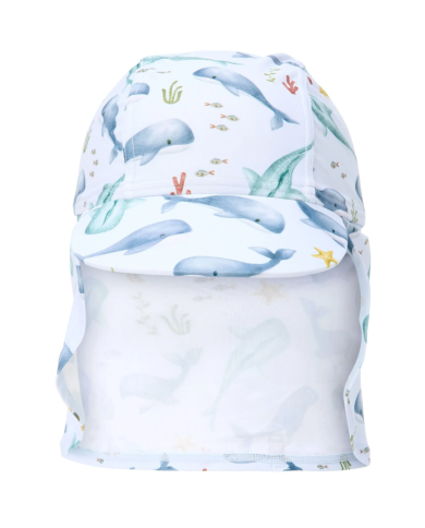 LITTLE DUTCH - Chapeau de bain - Océan Baleines