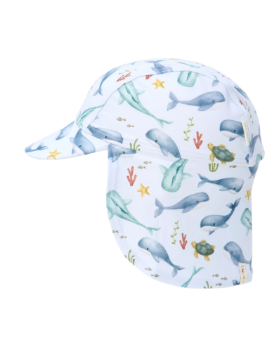 LITTLE DUTCH - Chapeau de bain - Océan Baleines