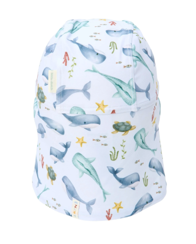 LITTLE DUTCH - Chapeau de bain - Océan Baleines