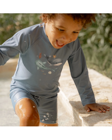 LITTLE DUTCH - T-shirt à manches longues anti-UV - Bleu océan