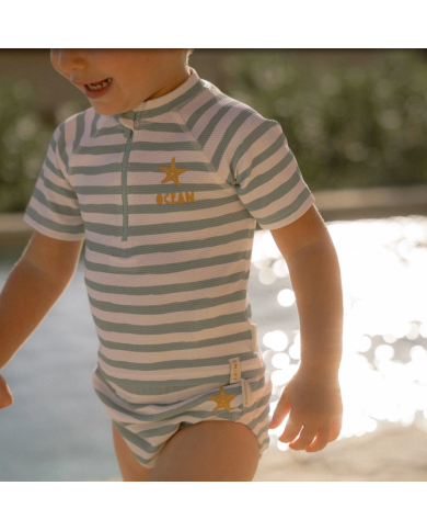 LITTLE DUTCH - Maillot de bain couche de bain - Rayures et coquillages