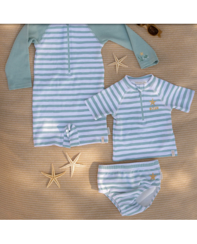 LITTLE DUTCH - Maillot de bain couche de bain - Rayures et coquillages