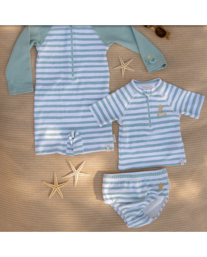 LITTLE DUTCH - Maillot de bain couche de bain - Rayures et coquillages