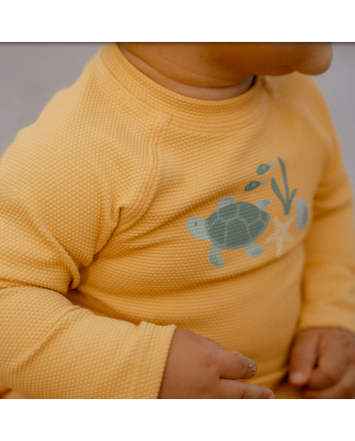 LITTLE DUTCH - T-shirt à manches longues anti-UV - Seashells Jaune