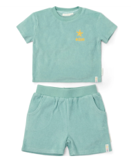 LITTLE DUTCH - Set t-shirt et short en éponge - Tortues et coquillages