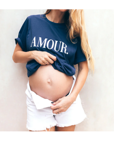 23 MAI PARIS - T-shirt d'allaitement - Amour marine 23 MAI PARIS - T-shirt d'allaitement - Amour marine