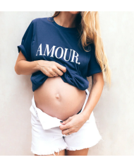 23 MAI PARIS - T-shirt d'allaitement - Amour marine 23 MAI PARIS - T-shirt d'allaitement - Amour marine