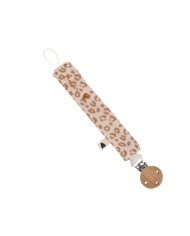 ATELIER WAGRAM - Attache tétine gaze - LEOPARD CREME
