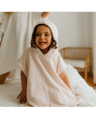 ATELIER WAGRAM - Poncho gaze - Petits carreaux