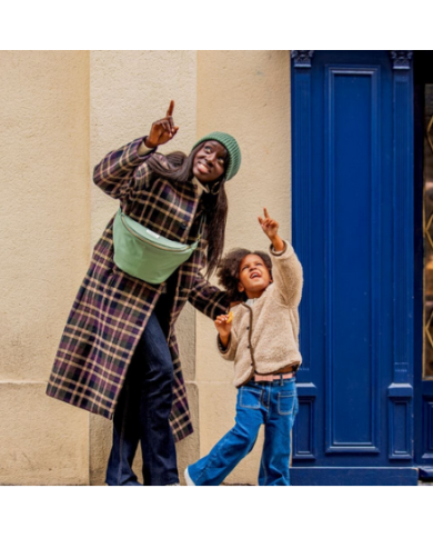 MELLIPOU - Sac banane à langer mixte Dua - Verte MELLIPOU - Sac banane à langer mixte Dua - Verte