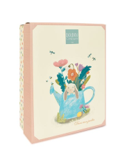 DOUDOU ET COMPAGNIE - Peluche lapin rose avec doudou - LAPIN CIBOULETTE