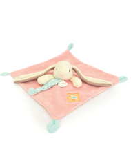 DOUDOU ET COMPAGNIE - Doudou plat rose - LAPIN CIBOULETTE