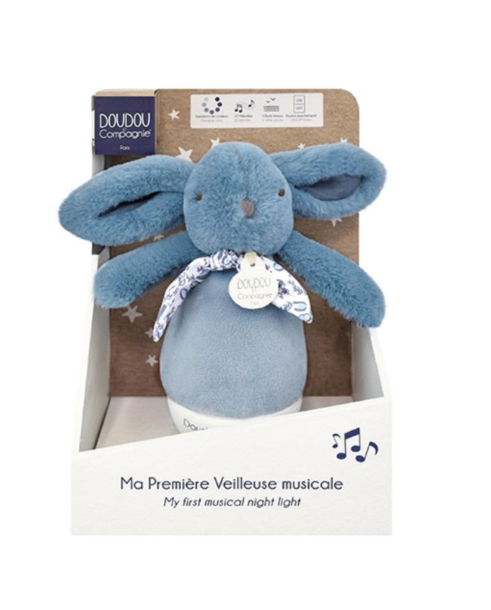 DOUDOU ET COMPAGNIE - Première veilleuse musicale - Bleu