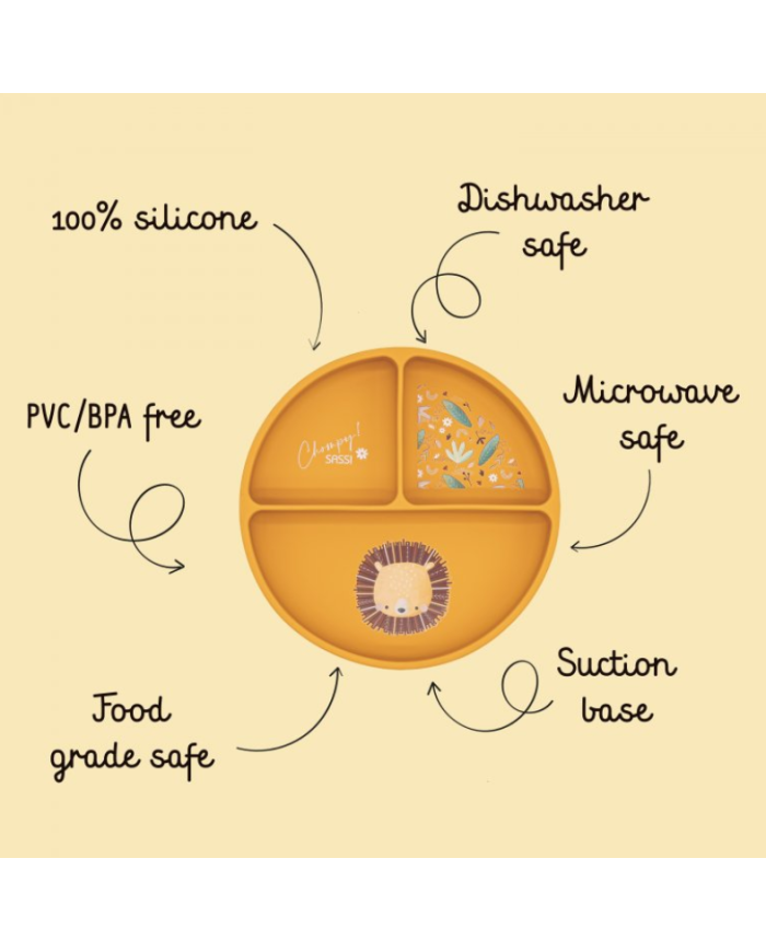 SASSI - Assiette à compartiments et ventouse