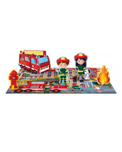 SASSI - Coffret puzzle pompiers