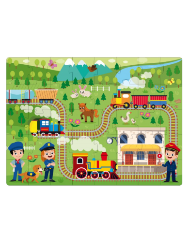 SASSI - Coffret puzzle trains