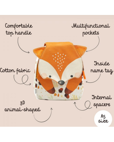 SASSI - Mini sac à dos - Crunchy le renard