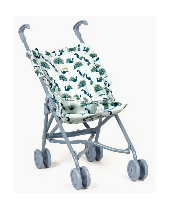 MINIKANE- Poussette baby paon avec volants MINIKANE- Poussette baby paon avec volants