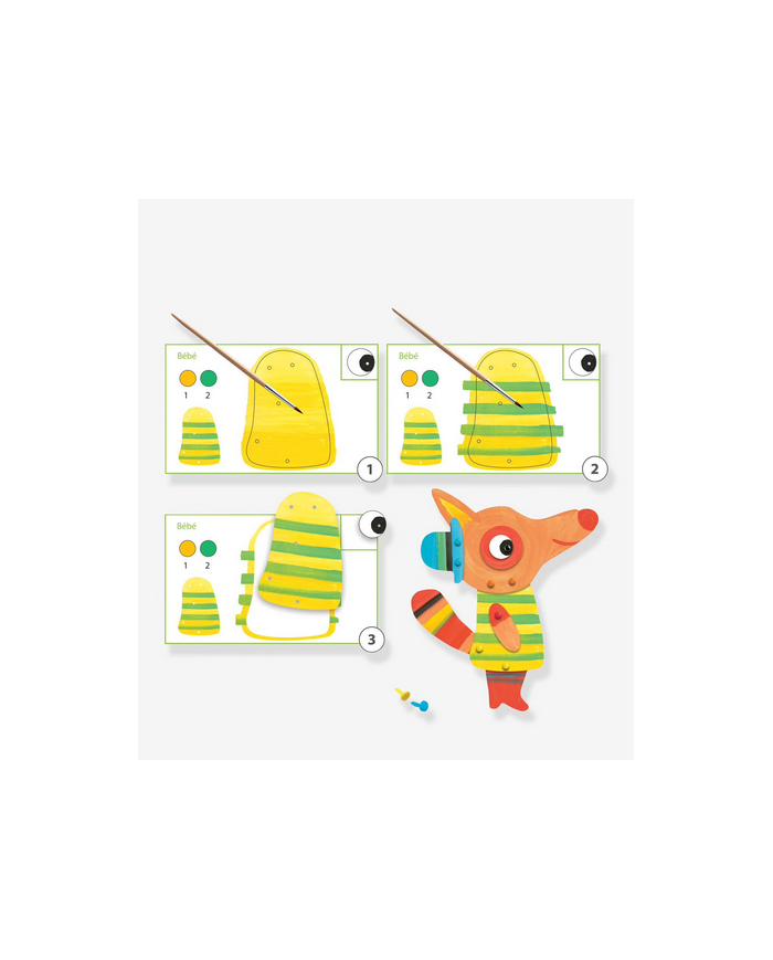 DJECO - Peindre 3 personnages - La famille Renard DJECO - Peindre 3 personnages - La famille Renard