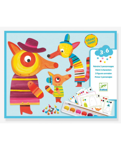 DJECO - Peindre 3 personnages - La famille Renard DJECO - Peindre 3 personnages - La famille Renard