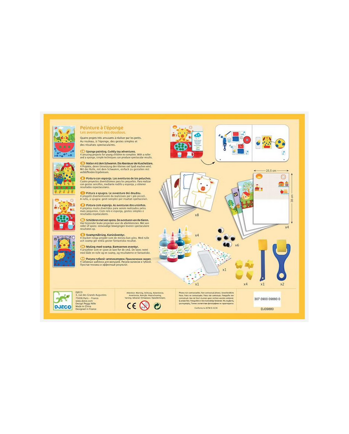 DJECO - Peinture à l'éponge - Les aventures des doudous DJECO - Peinture à l'éponge - Les aventures des doudous