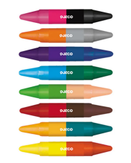 DJECO - 8 crayons de cire double côtés DJECO - 8 crayons de cire double côtés