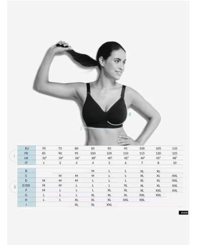 CARRIWELL - Soutien-gorge maternité et allaitement - Gel-Support - Noir