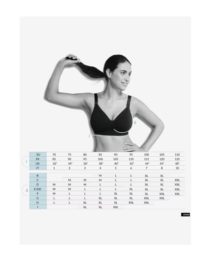 CARRIWELL - Soutien-gorge maternité et allaitement - Gel-Support - Noir